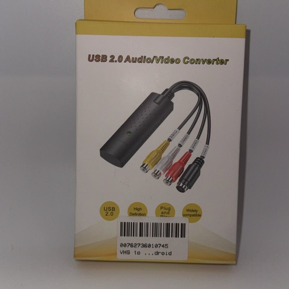 USB 2.0 VHS To DVD Converter Video Capture USB2.0 to RCA Adapter Cable